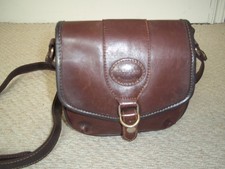 EXQUISITE VINTAGE PAPILLPON SMALL TAN LEATHER SADDLE BAG/SHOULDER BAG/CROSSBODY