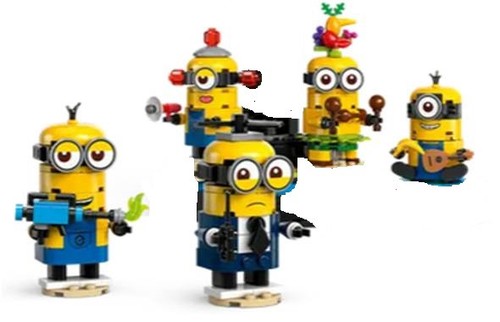 Lego brick built minions - 5,