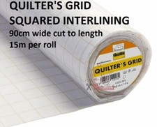 Vlieseline / Vilene QUILTERS GRID Iron On PELLON V820 square grid FUSIBLE 90cm