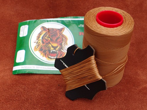 Brown waxed sewing - waxed, 1mm