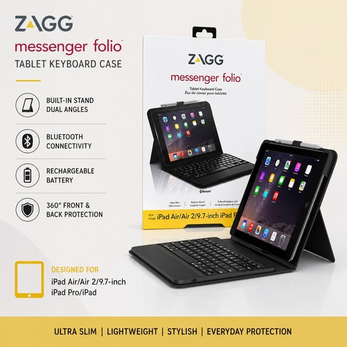 Zagg ipad 5th 6th air - 5th/6th/air, 1/air