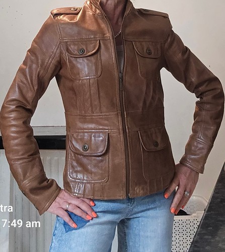 Real leather tan - real, jacket
