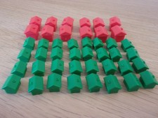 MONOPOLY BUILDINGS 12 HOTELS AND 32 HOUSES Set A [3BT1]