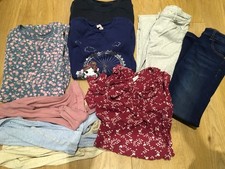 GIRL'S CLOTHES BUNDLE, 9-10Y, NEXT, JEANS, DRESSES, SWEATSHIRTS, 3 x TIGHTS