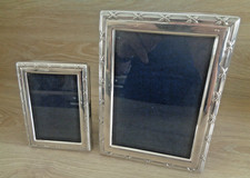 Sterling Silver Photograph Frame x 2  both hm 1992 Sheffield  Carr's of Shefield