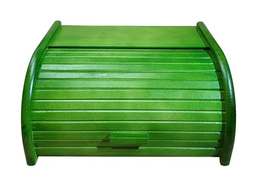 Small green wooden - wooden, bin