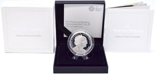 Coin 2017 Silver Proof Piedfort 2oz £5 Five Pound Platinum Wedding Anniversary