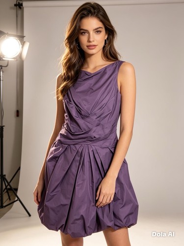 Hobbs purple fit flare - purple,
