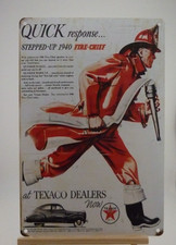 Texaco Fire Chief Tin Metal