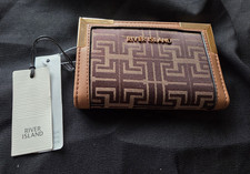 BROWN MONOGRAM CLIP TOP PURSE