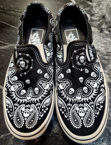 Vans skull bandana black white - skull,