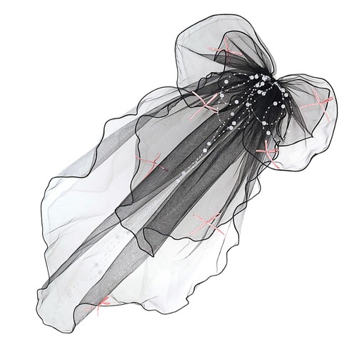 Reusable black bridal - reusable, veil