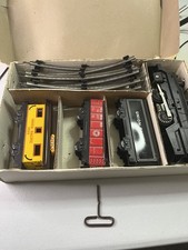 Vintage MARX Mechanical Tin Litho Train Set w/ Original Box  & Key Union Pacific