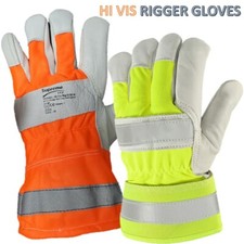 Heavy Rigger Gloves Thorn proof Cow leather work gloves for Gardening & Builders