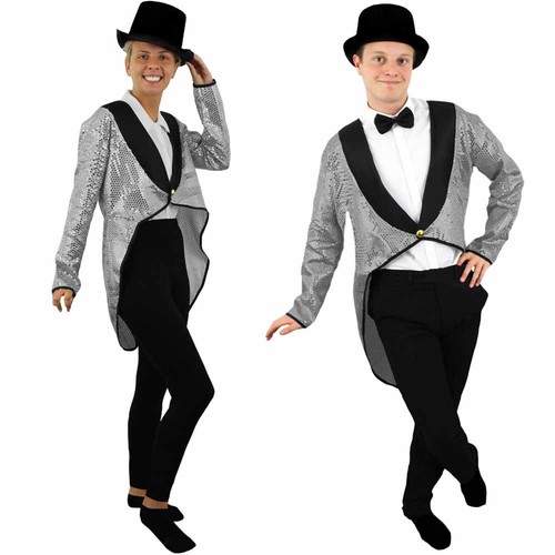 Silver sequin tailcoat - silver,