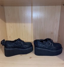 New Demonia Creepers 212 UK Women’s Size 5. Official Goth Black Halloween Shoes