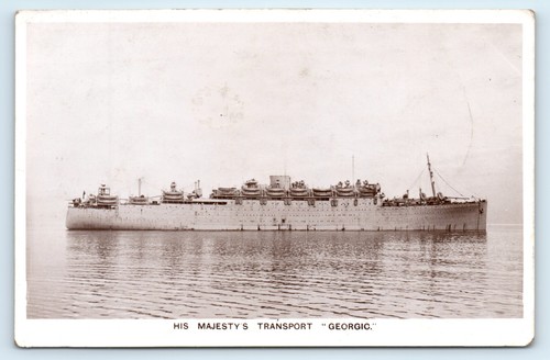 Postcard hms georgic his - postcard,