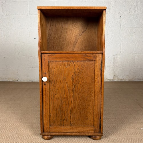 Vintage oak bedside cabinet - bedside,