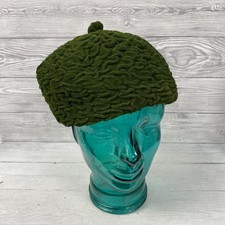 Vintage Edward Mann Green Corduroy Beret PK