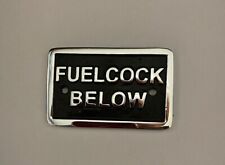 Narrowboat Chrome Fuel label, Canal boat, Cruiser, River, Vintage Tractor