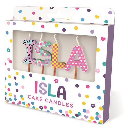Isla birthday candles - isla,