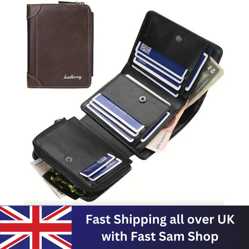 Brown men rfid vintage wallet - brown,