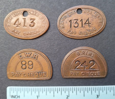 4 Railway Pay Cheques GWR & BR() Loco & Carriage + GWR and BR(W) Semi Circular