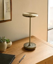 Next Brass Hartwell Rechargeable Touch Wireless Table Lamp BNIB 