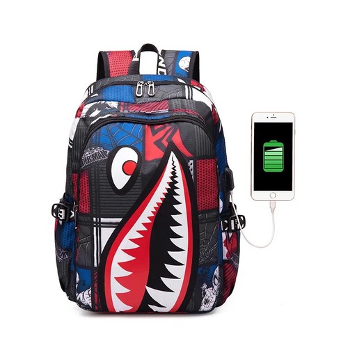 Kids shark print school - shark,