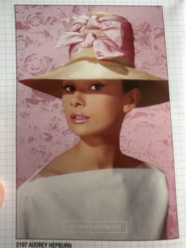 Audrey hepburn pink hat rolled - audrey,
