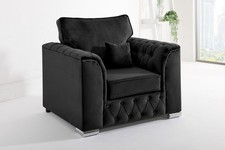 Sofa Set Plush Fabric Double