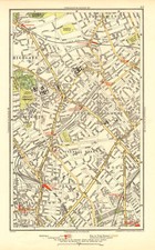 HOLLOWAY. Crouch End Tufnell Park Highgate Kentish Town Dartmouth Park 1937 map