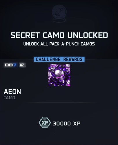 Bo7 aeon universal secret camo - universal,