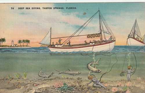 Deep sea diving boat scene - diving,