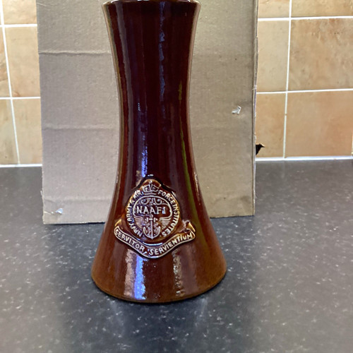 Naafi brown ceramic vase - ceramic,
