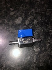 IN-LINE FUEL TAP STAINLESS/BRASS TO 8mm ID PIPE brisca saloon orci ministox race