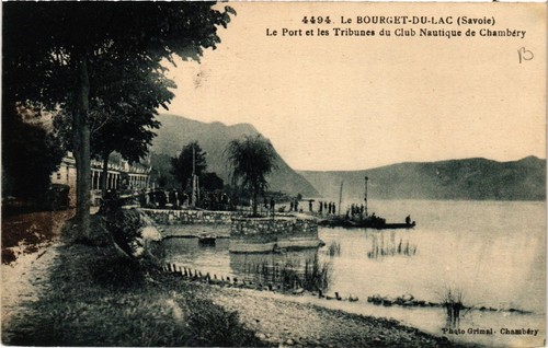 Old postcard bourget lac - postcard, le