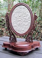 Victorian Mahogany Oval Dressing Table Vanity Mirror