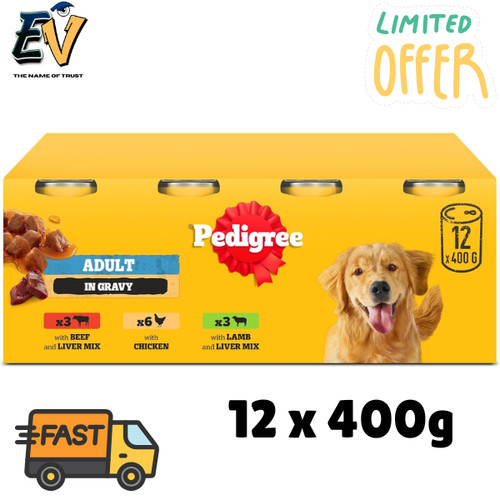 400g pedigree adult wet - 12, x
