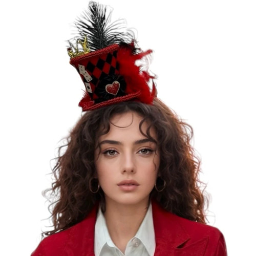 Queen hearts mini top hat - queen,