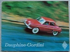 RENAULT DAUPHINE GORDINI Car Sales Brochure c1958 #45840.03.06