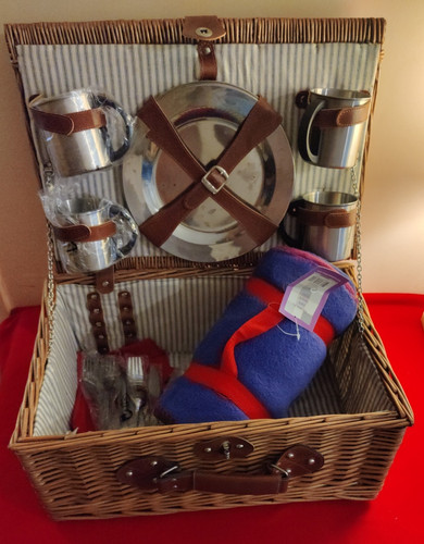 Person luxury wicker picnic - 4-person,