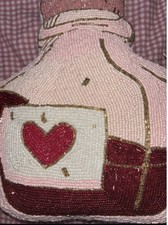 Beaded Perfume Bottle Cushion