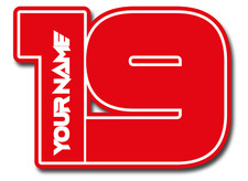 3 X Custom Racing Numbers &