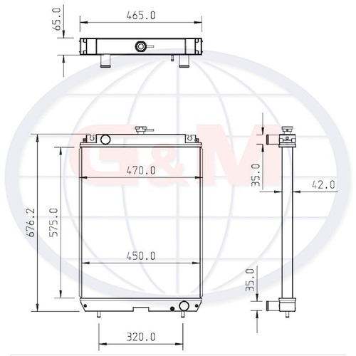 Radiator for kobelco - for, mini