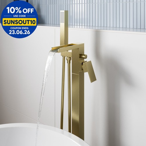 Brushed brass freestanding - brushed,