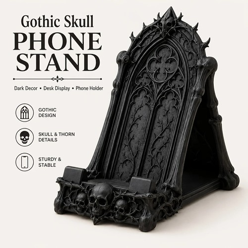 Gothic skull phone - gothic,