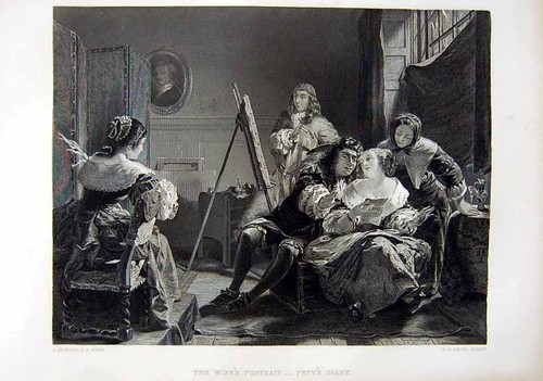 Old antique print - old,