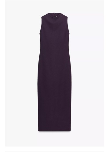 Zara midi dress - dress, plum