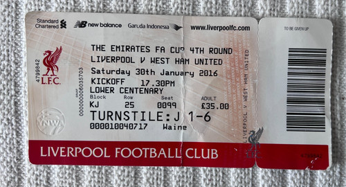 Liverpool west ham - liverpool, 30/1